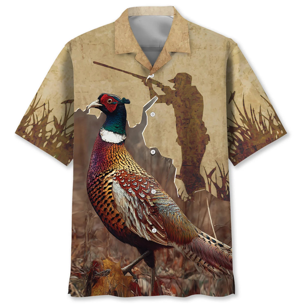 Wild Pheasant Hunting Hawaiian Shirt, custom shirt gift for men (view 2)
