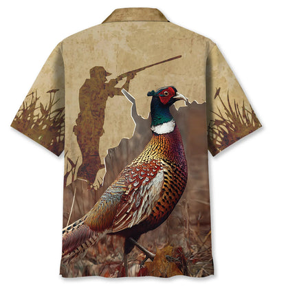 Wild Pheasant Hunting Hawaiian Shirt, custom shirt gift for men (view 3)