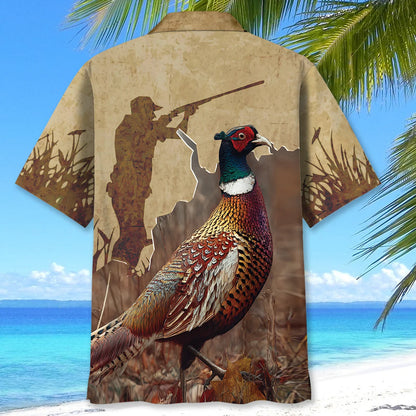 Wild Pheasant Hunting Hawaiian Shirt, custom shirt gift for men (view 4)