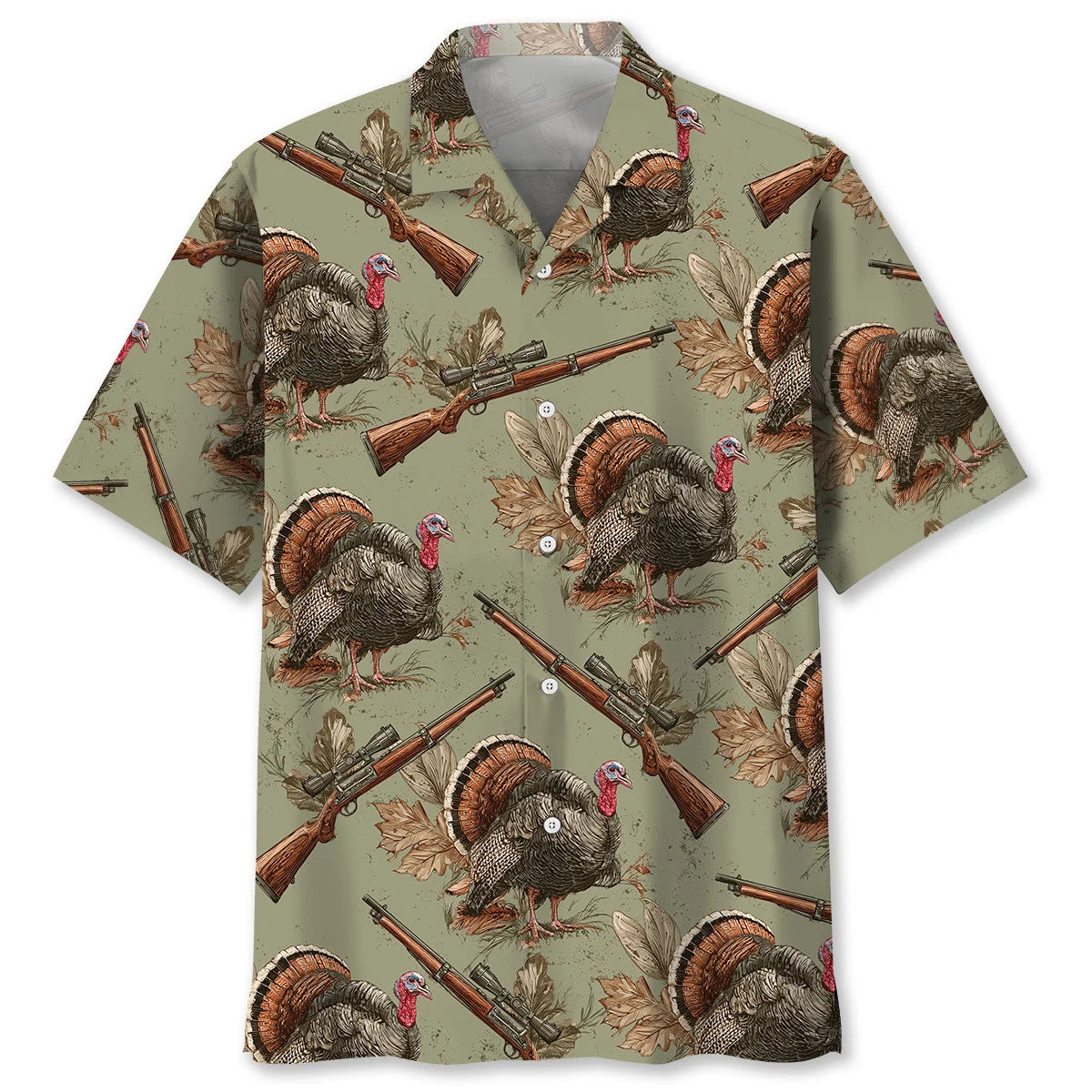Wild Turkey Hunting Hawaiian Shirt, custom shirt gift for men