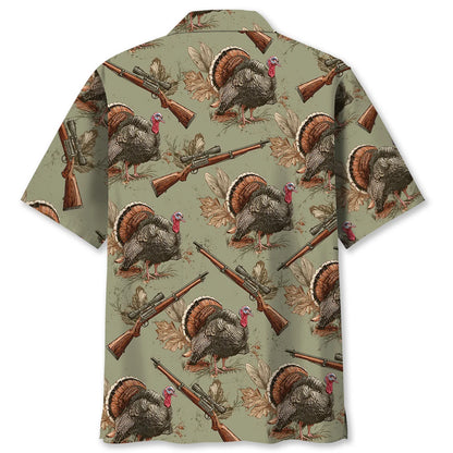 Wild Turkey Hunting Hawaiian Shirt, custom shirt gift for men (view 2)