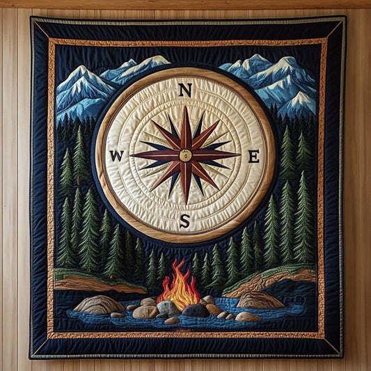 Wilderness Compass Quilt Blanket