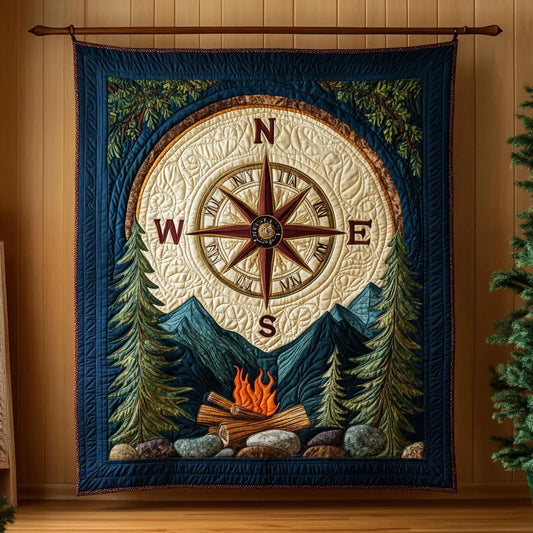 Wilderness Compass Quilt Blanket