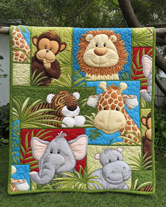 Wildlife Friend Quilt Blanket - Quilted Blanket by OtterMia