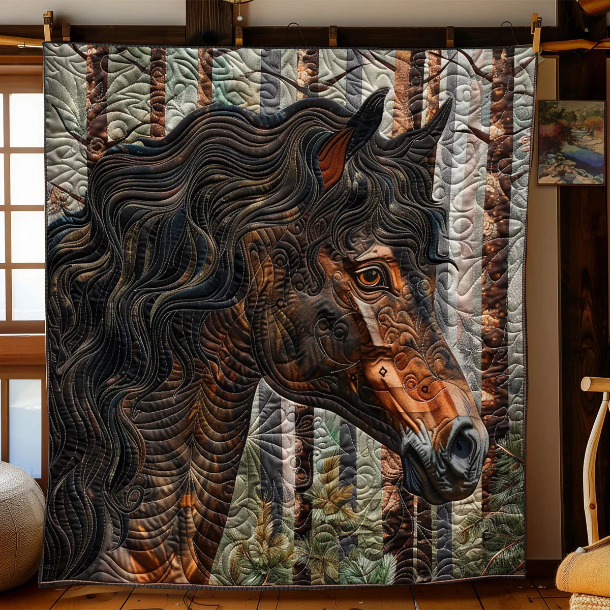Wildwood Horse Quilt Blanket