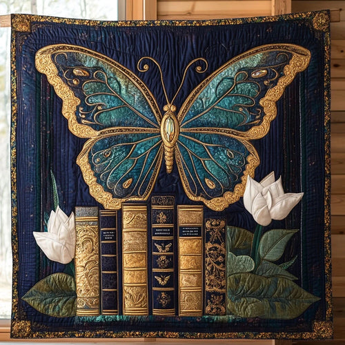 Wing And Books Quilt Blanket