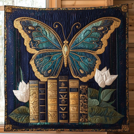 Wing And Books Quilt Blanket