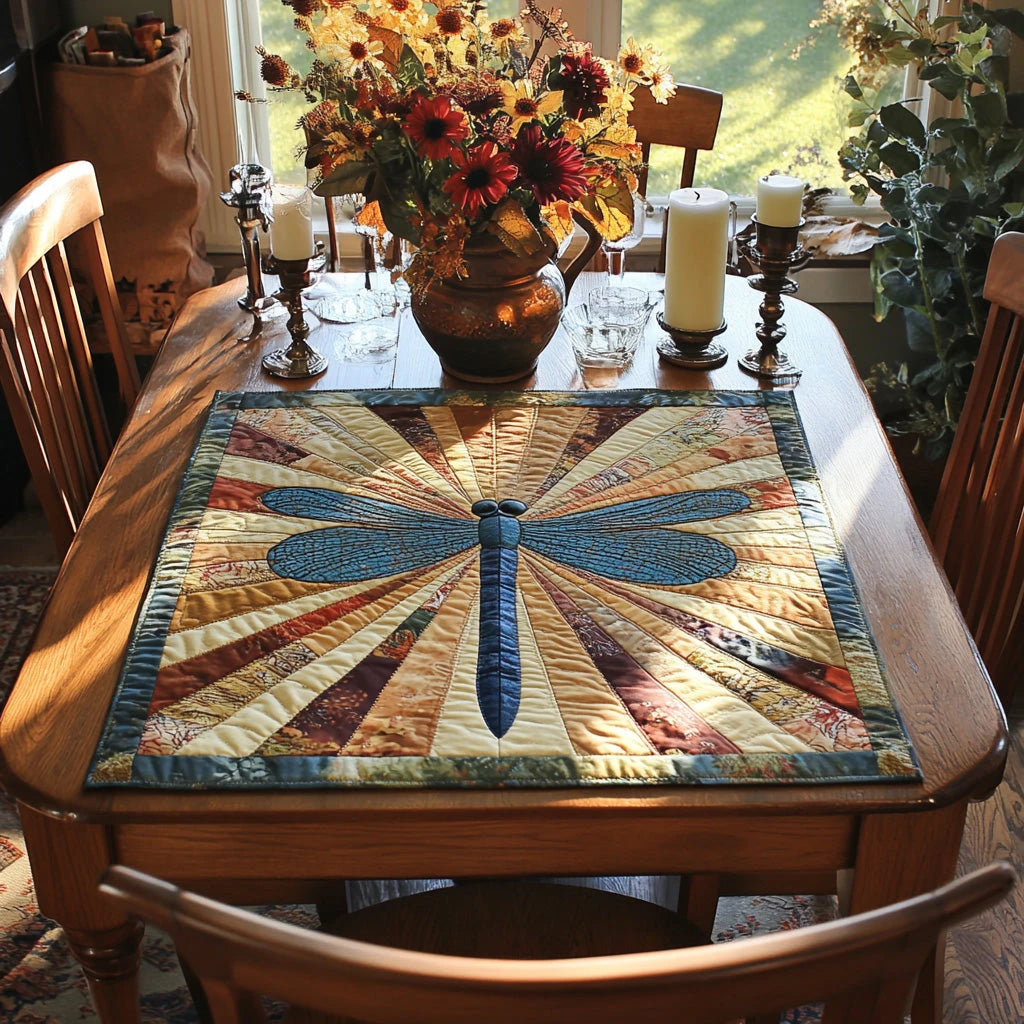 Winged Jewel Quilted Table Topper