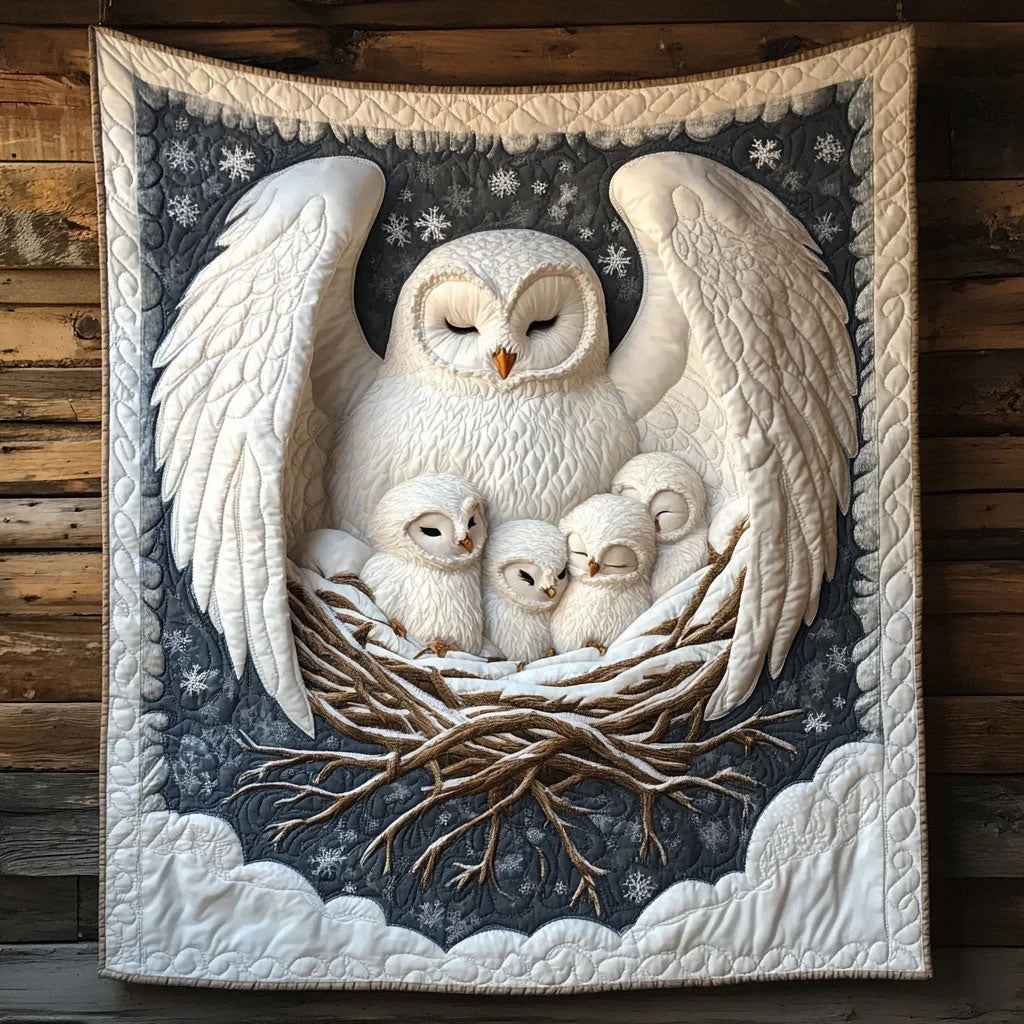 Wings Of Protection Quilt Blanket