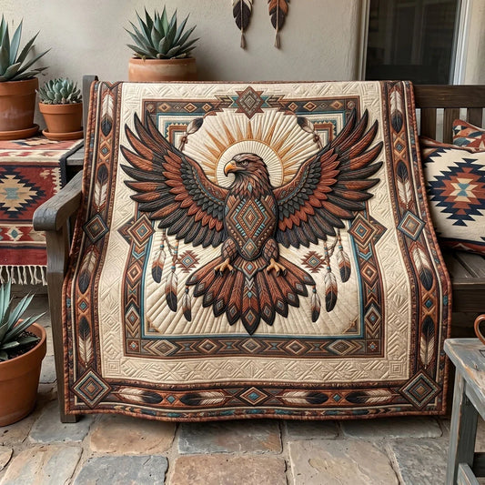 Wings Of The Spirit Eagle Quilt Blanket