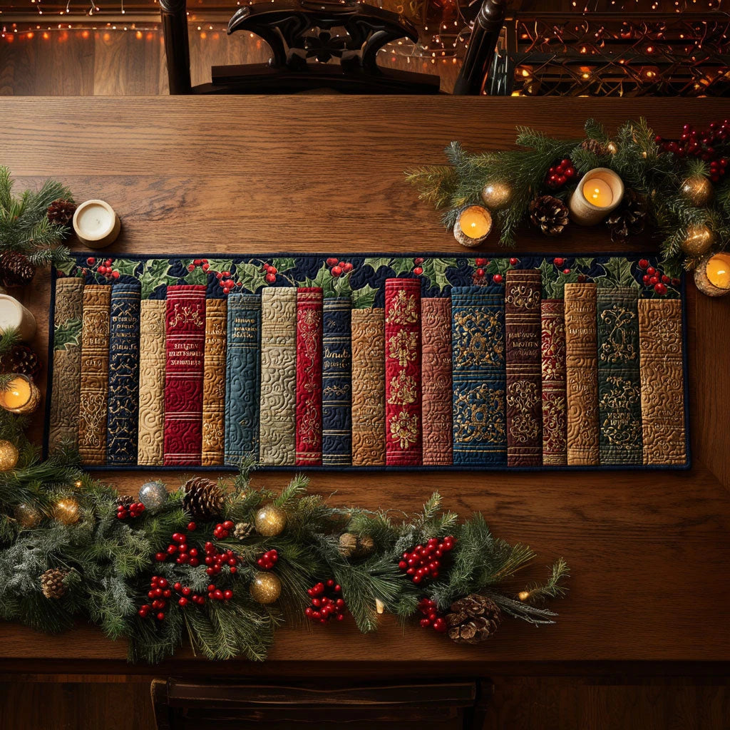 Winter Bookpath Quilted Table Runner
