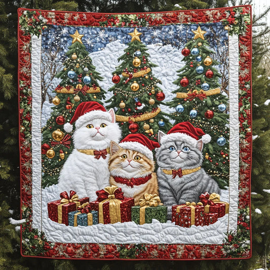 Winter Cat Quilt Blanket
