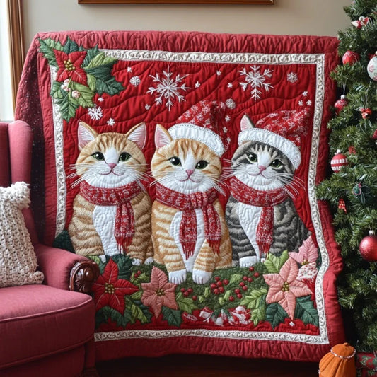 Winter Cats Quilt Blanket