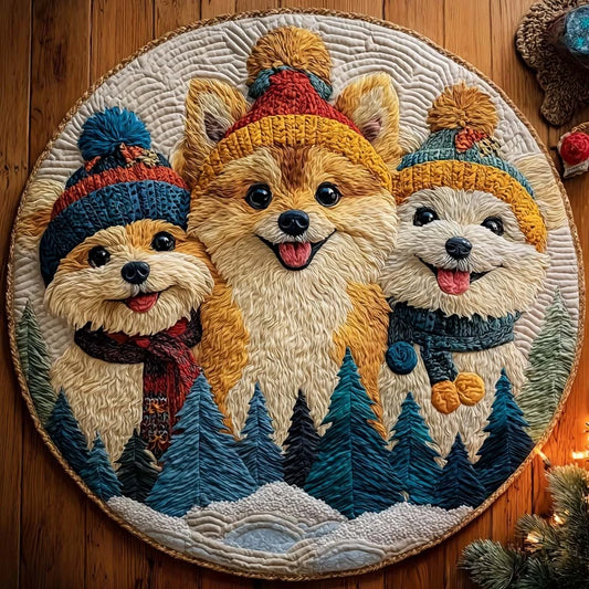 Winter Cheer Quilted Round Mat