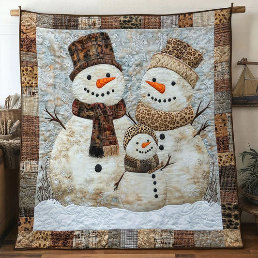 Winter Cheer Snowman Quilt Blanket