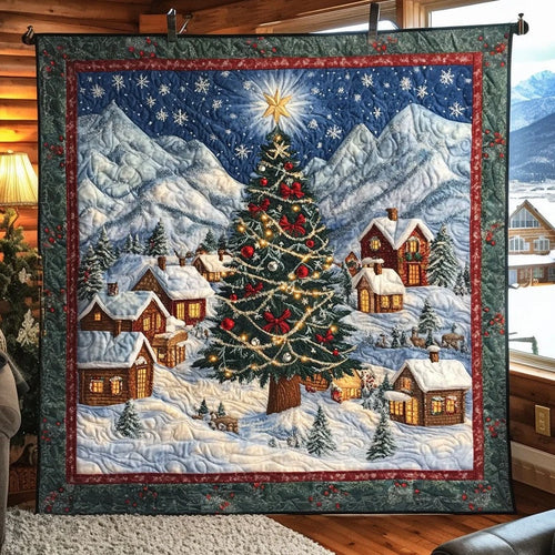 Winter Cottage Quilt Blanket