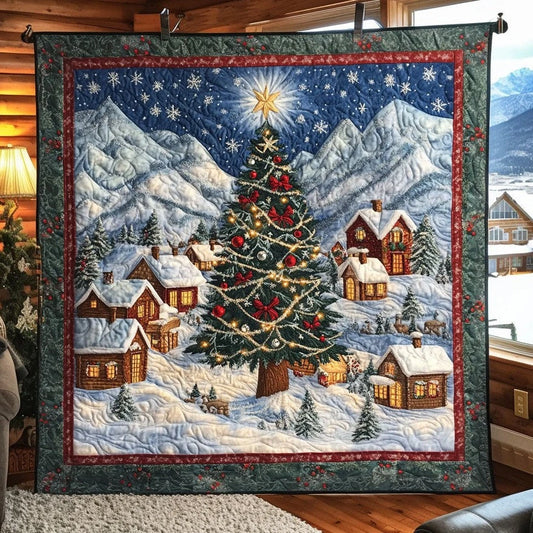 Winter Cottage Quilt Blanket
