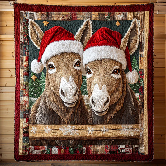 Winter Farm Quilt Blanket