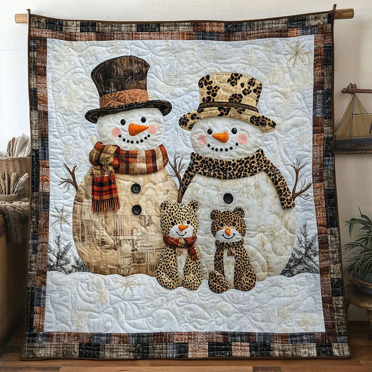 Winter Gathering Snowman Quilt Blanket