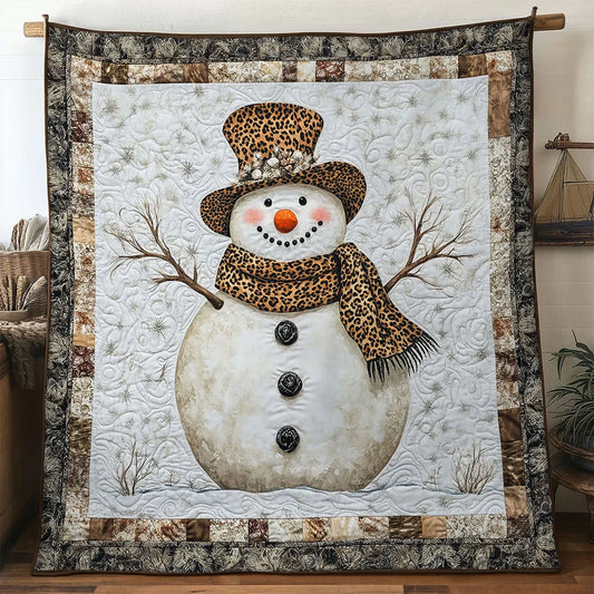 Winter Glow Snowman Quilt Blanket