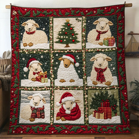 Winter Joy Sheep Quilt Blanket