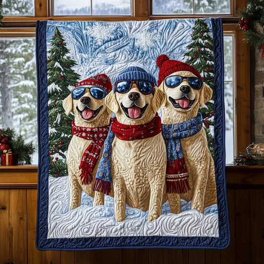 Winter Labradors Quilt Blanket