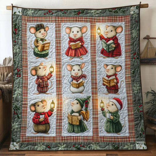 Winter Light Mouse Quilt Blanket