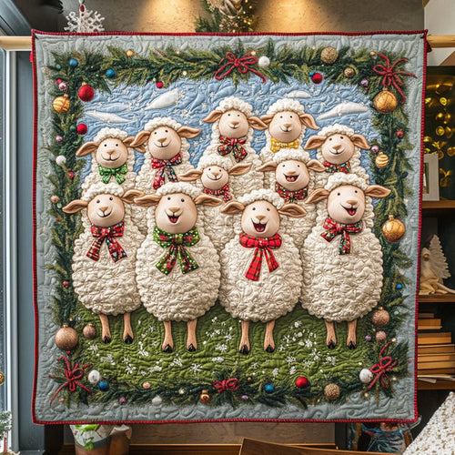 Winter Melody Sheep Quilt Blanket
