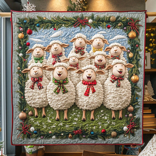 Winter Melody Sheep Quilt Blanket