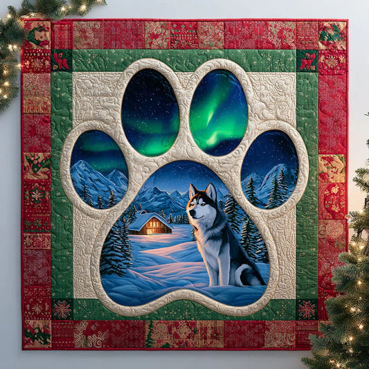 Winter Paw Quilt Blanket