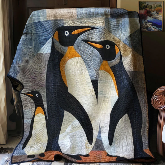 Winter Penguin Quilt Blanket