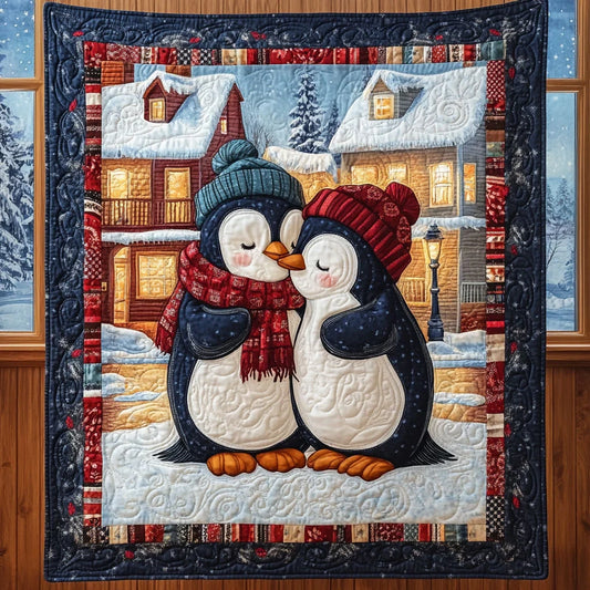 Winter Penguins Quilt Blanket