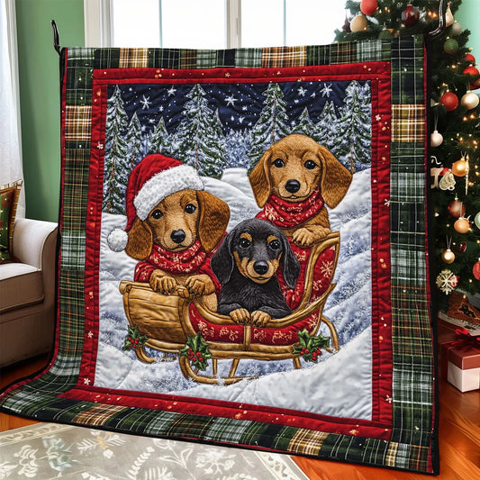 Winter Pup Quilt Blanket