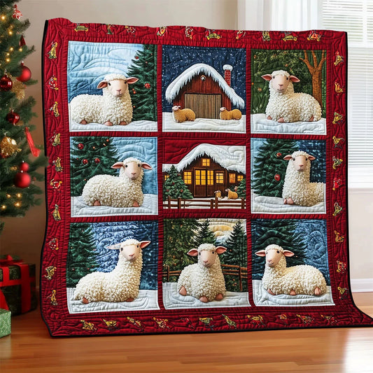 Winter Sheep Quilt Blanket