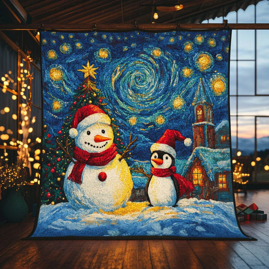 Winter Snowman Quilt Blanket