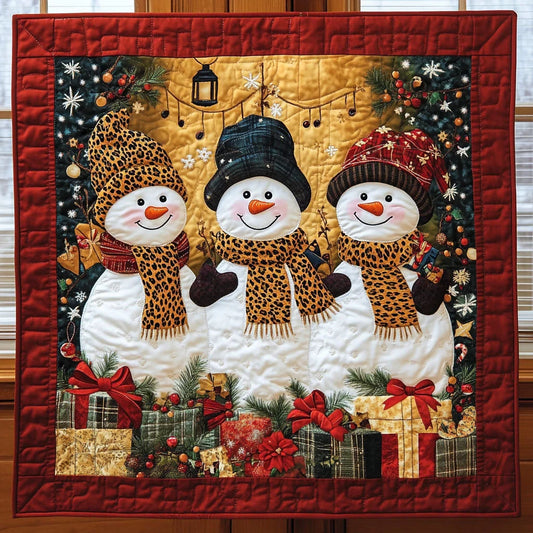 Winter Snowman Quilt Blanket
