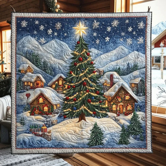 Winter Village Quilt Blanket