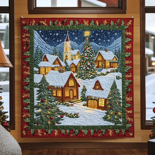 Winter Village Glow Quilt Blanket