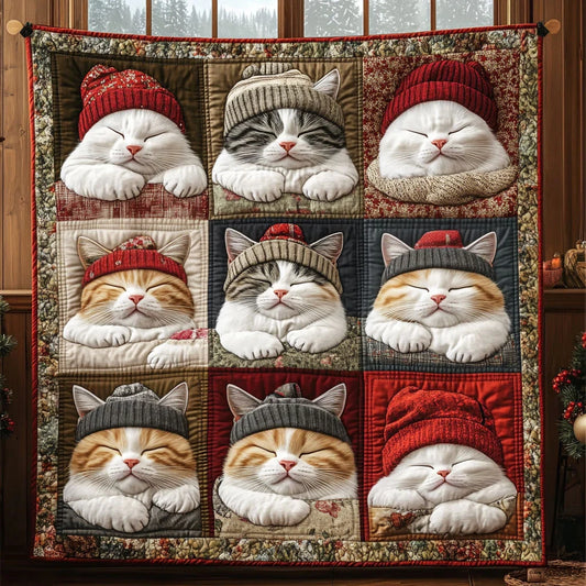 Winter Whiskers Quilt Blanket