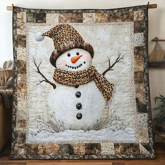 Winter Woods Snowman Quilt Blanket