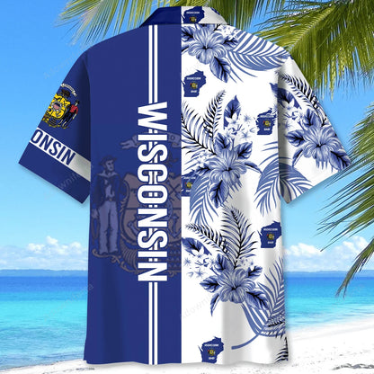 Wisconsin State Nature Hawaiian Shirt, custom shirt gift for men (view 3)