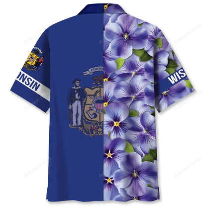 Wisconsin State Proud Hawaiian Shirt, custom shirt gift for men (view 2)