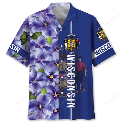 Wisconsin State Proud Hawaiian Shirt, custom shirt gift for men (view 4)