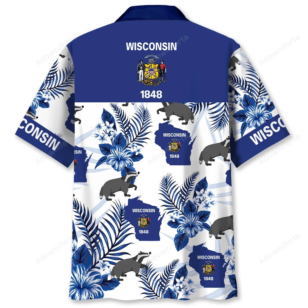 Wisconsin State Proud Hawaiian Shirt, custom shirt gift for men (view 6)