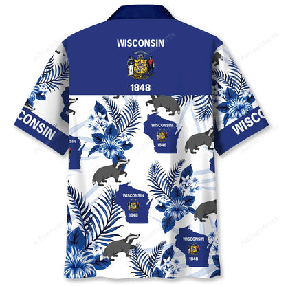 Wisconsin State Proud Hawaiian Shirt, custom shirt gift for men (view 6)