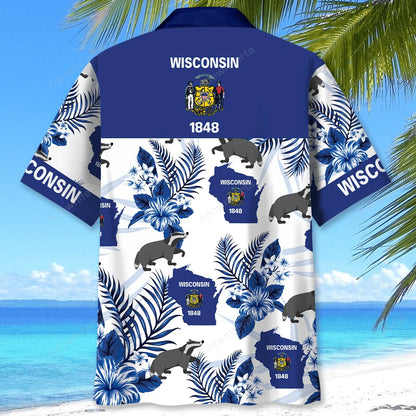 Wisconsin State Proud Hawaiian Shirt, custom shirt gift for men (view 7)