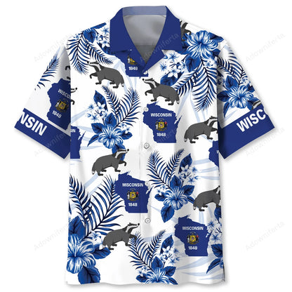 Wisconsin State Proud Hawaiian Shirt, custom shirt gift for men (view 8)