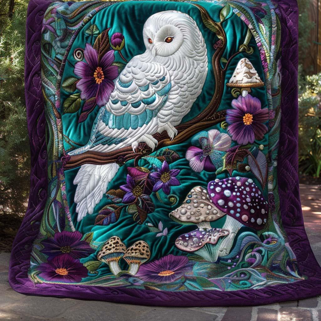 Wise Owl Quilt Blanket - Quilted Blanket by OtterMia