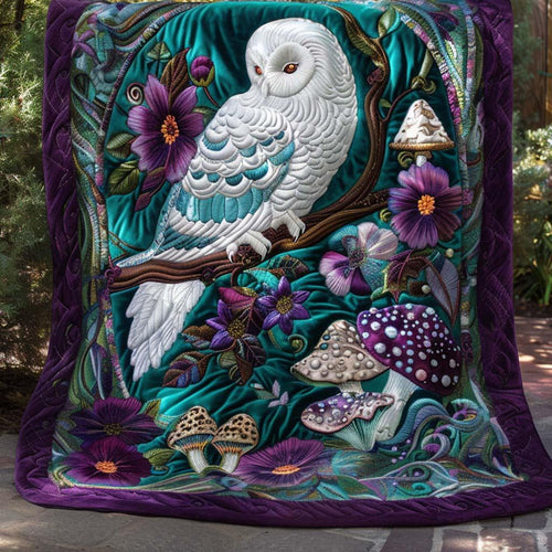 Wise Owl Quilt Blanket - Quilted Blanket by OtterMia