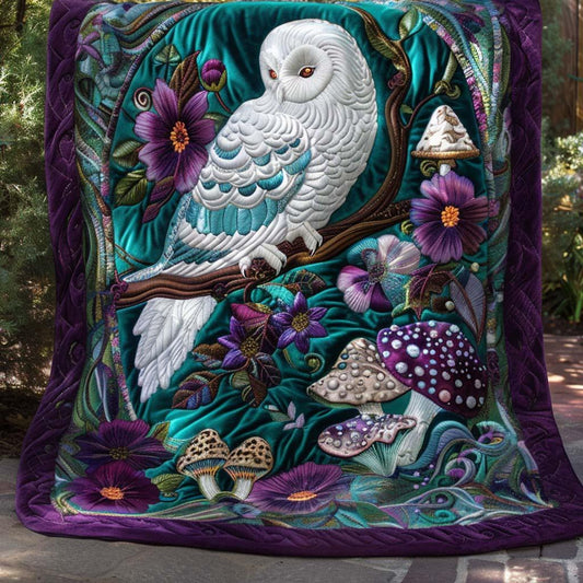 Wise Owl Quilt Blanket - Quilted Blanket by OtterMia